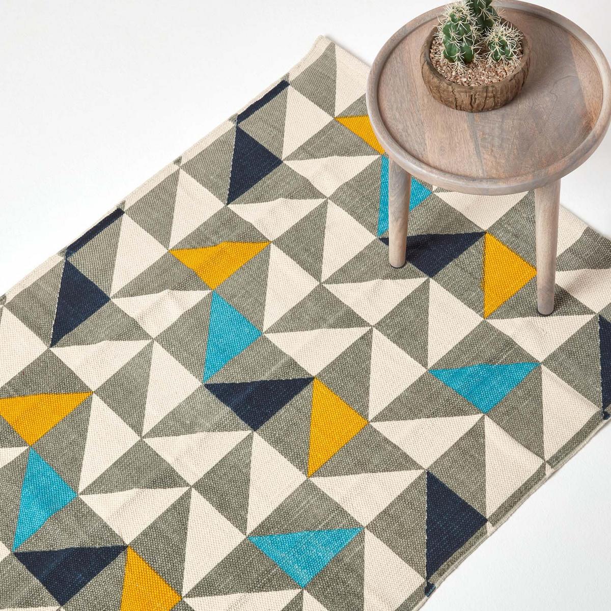BAUMWOLLTEPPICH Copenhagen geometrisch 120/170 cm - Multicolor, Textil (120/170cm) - Homescapes
