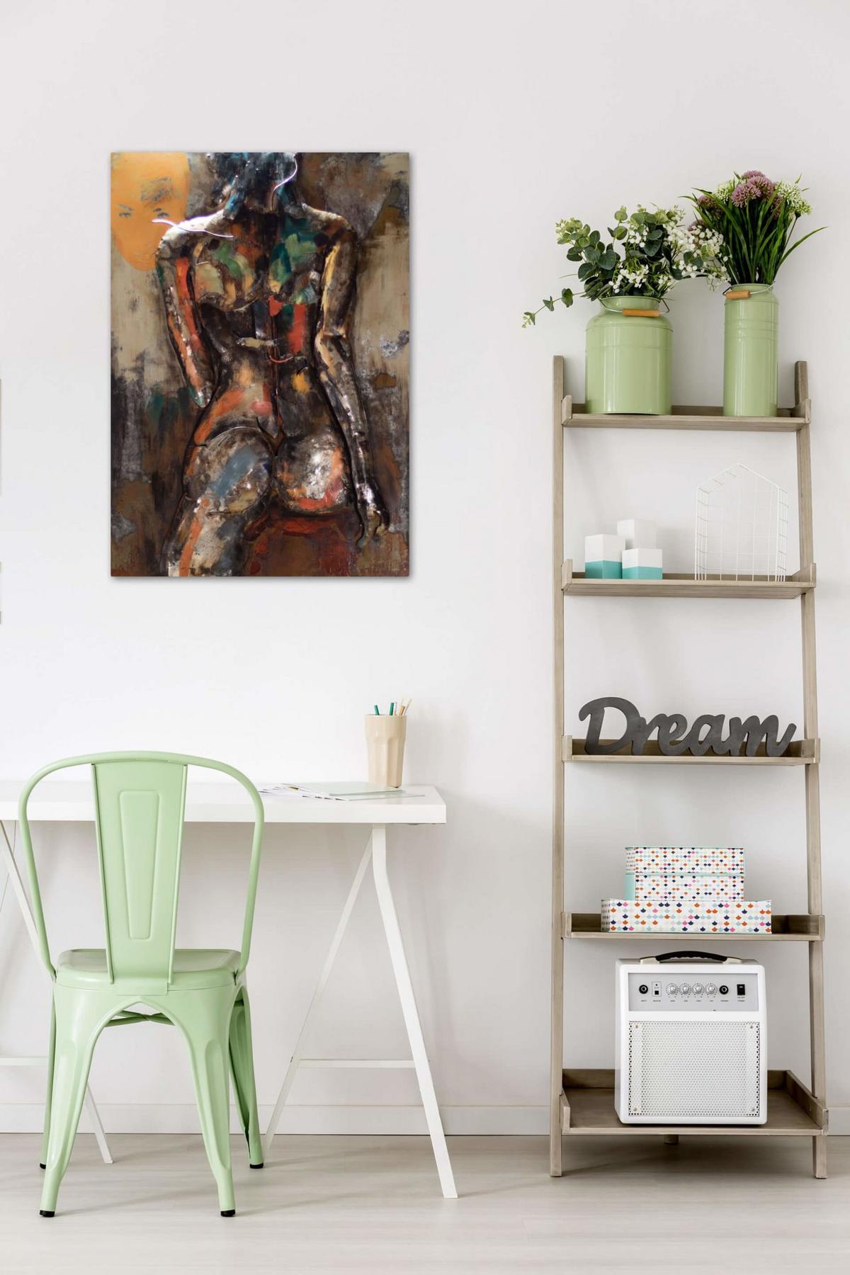 METALLBILD Bunt 100/70 cm - Multicolor, Metall (6.5/70cm) - KUNSTLOFT