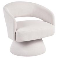 DREHSESSEL Cremeweiß Eidal - Weiß, Textil (68/71/68cm) - Beliani