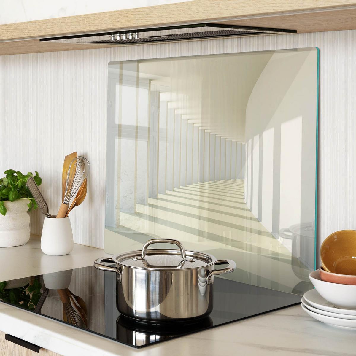 GLASPLATTE 60x52 cm Korridor - Weiß, Glas (60/0.4/52cm) - TULUP