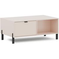 COUCHTISCH Cortina mit 1 Schublade, Sandbeige - Sandfarben/Schwarz, Holzwerkstoff (46/107/65cm) - Beautysofa