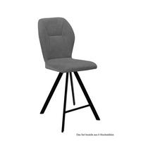 THEKENSTUHL drehbar (6er-Set) Diantha 51x109x60 Schwarz/Grau - Schwarz/Grau, Kunststoff (60/109/51cm) - 58aufmkessel