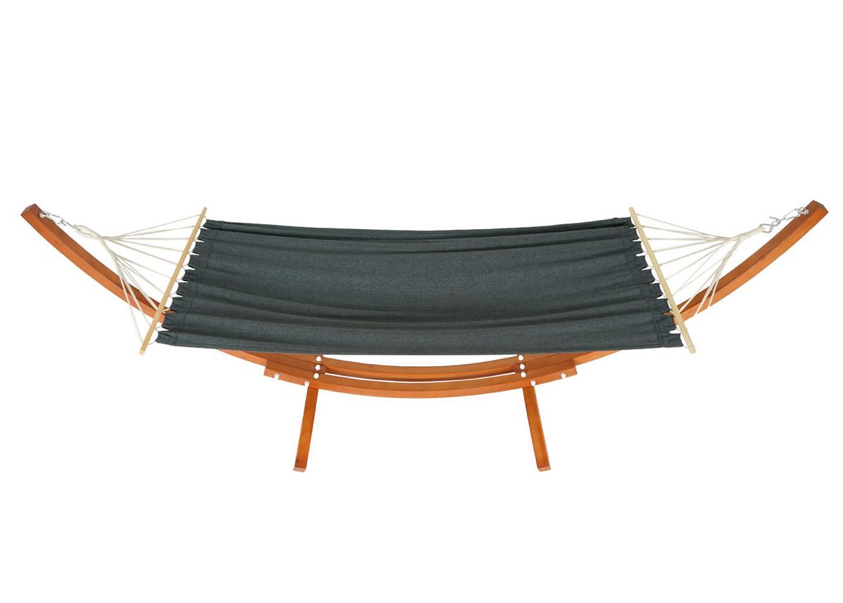 HÄNGEMATTE MIT GESTELL Braun, Grau - Braun/Grau, Holz (320/114/98cm) - MCW