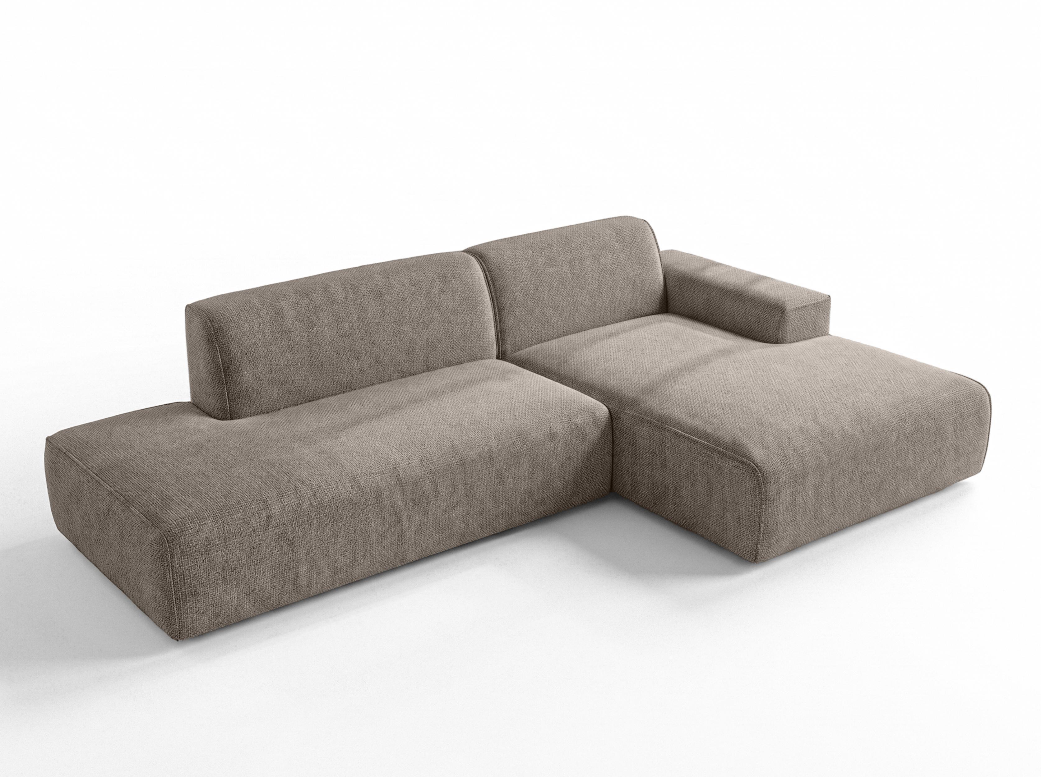 ECKSOFA L Form Didim Duo Braun 288/162/80 cm – stilvolle kleine Eckcouch Rechts - Schwarz/Braun, Kunststoff/Textil (162/288cm) - AX Living