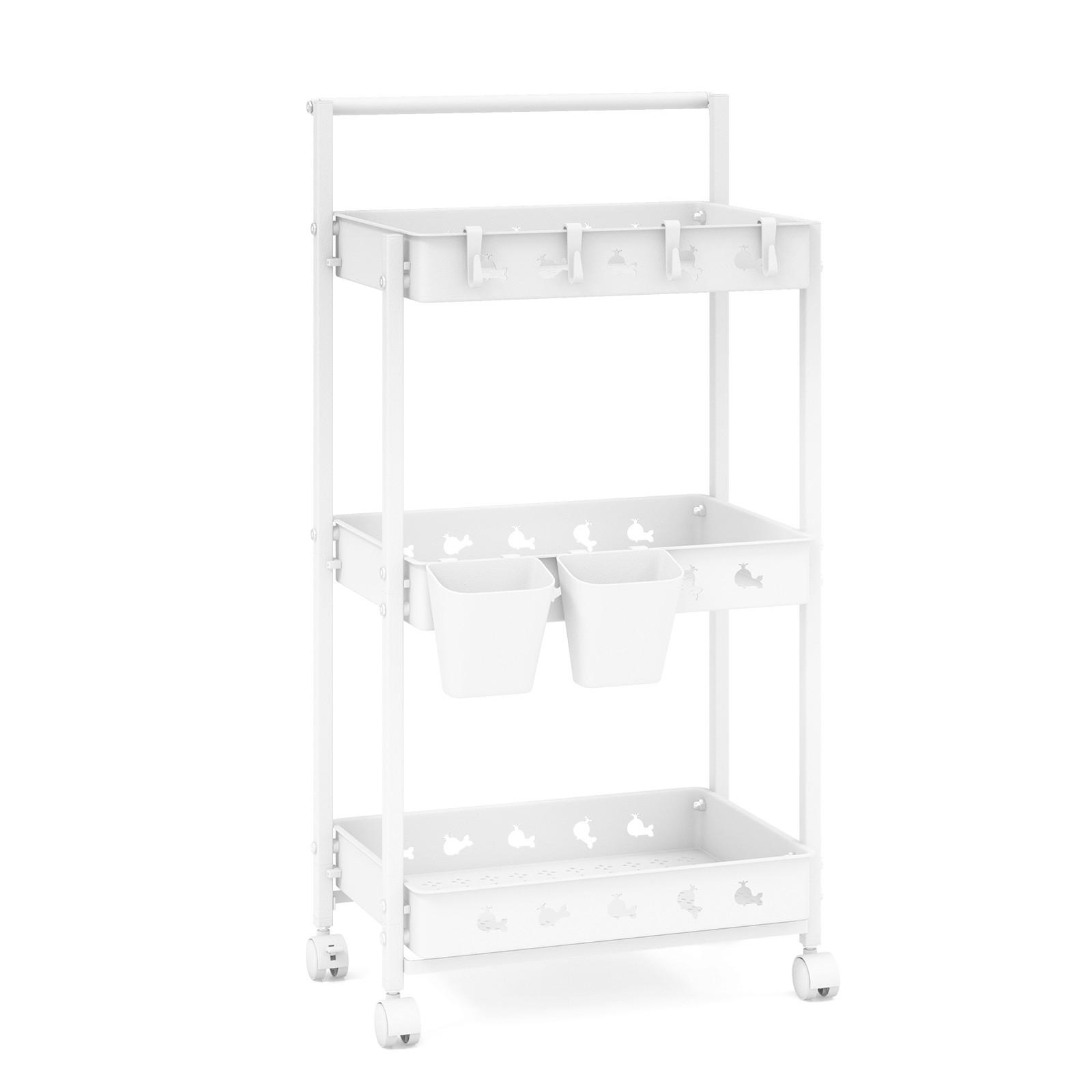 SERVIERWAGEN Weiß - Weiß, Kunststoff (42/83/29cm) - COSTWAY