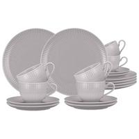 KAFFEESERVICE Amina Silbergrau 18-tlg. - Grau, Keramik (2/2/2cm) - Seltmann Weiden