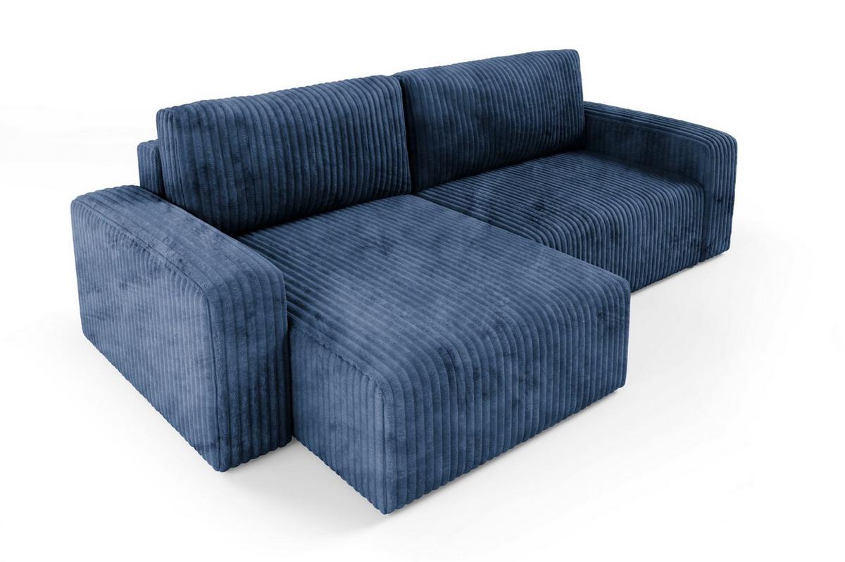 ECKSOFA Natalia - Dunkelblau, Holzwerkstoff/Textil (149/244cm) - Fun Möbel