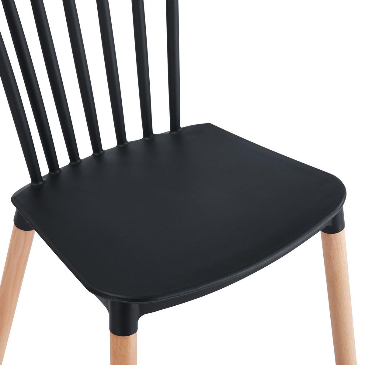 ESSGRUPPE LOIRE RAVI 5er Set schwarz - Schwarz, Holzwerkstoff/Metall - IDIMEX