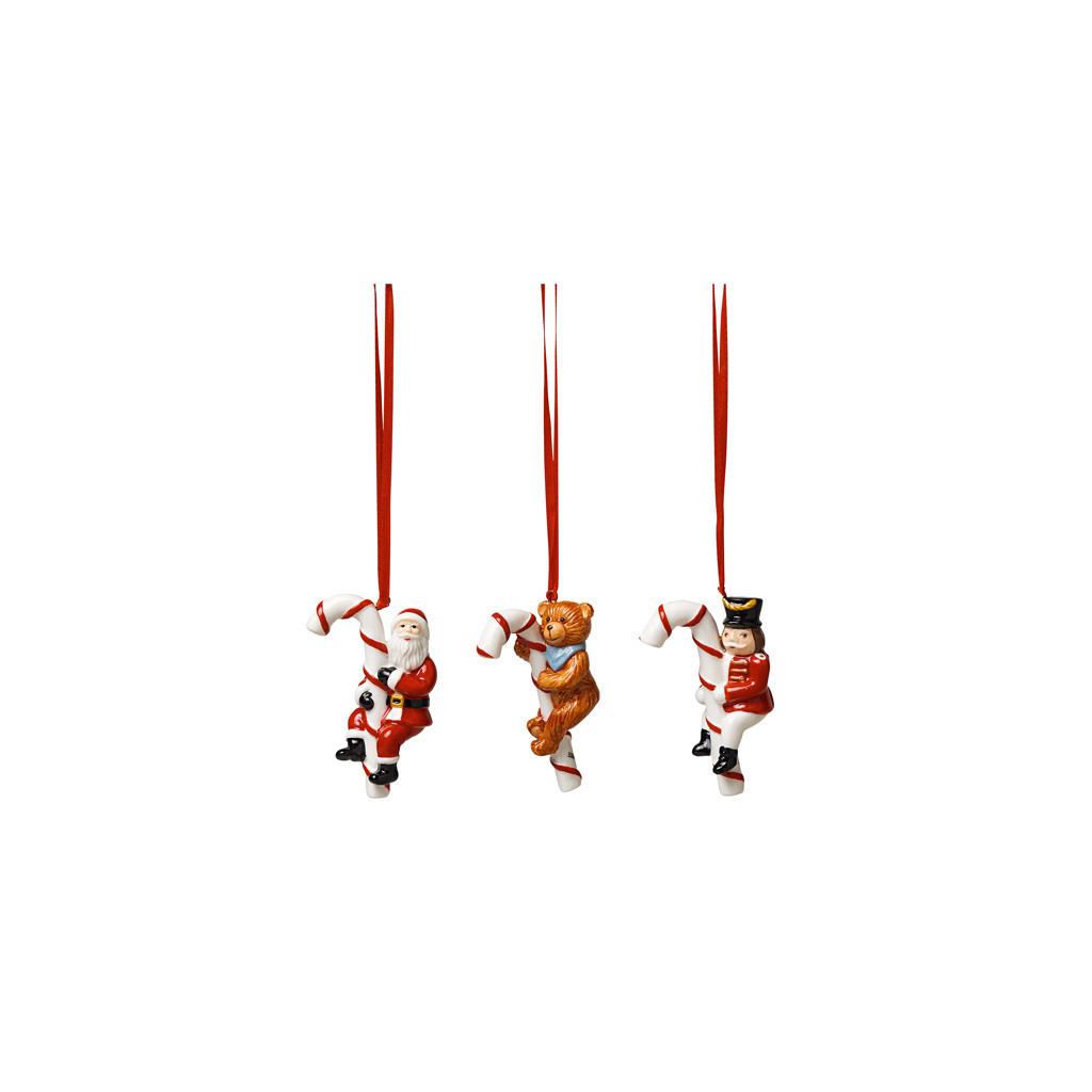 ORNAMENTE ZUCKERSTANGE Nostalgic Ornaments bunt 3-tlg. - Multicolor, Keramik (2/2/2cm) - Villeroy & Boch