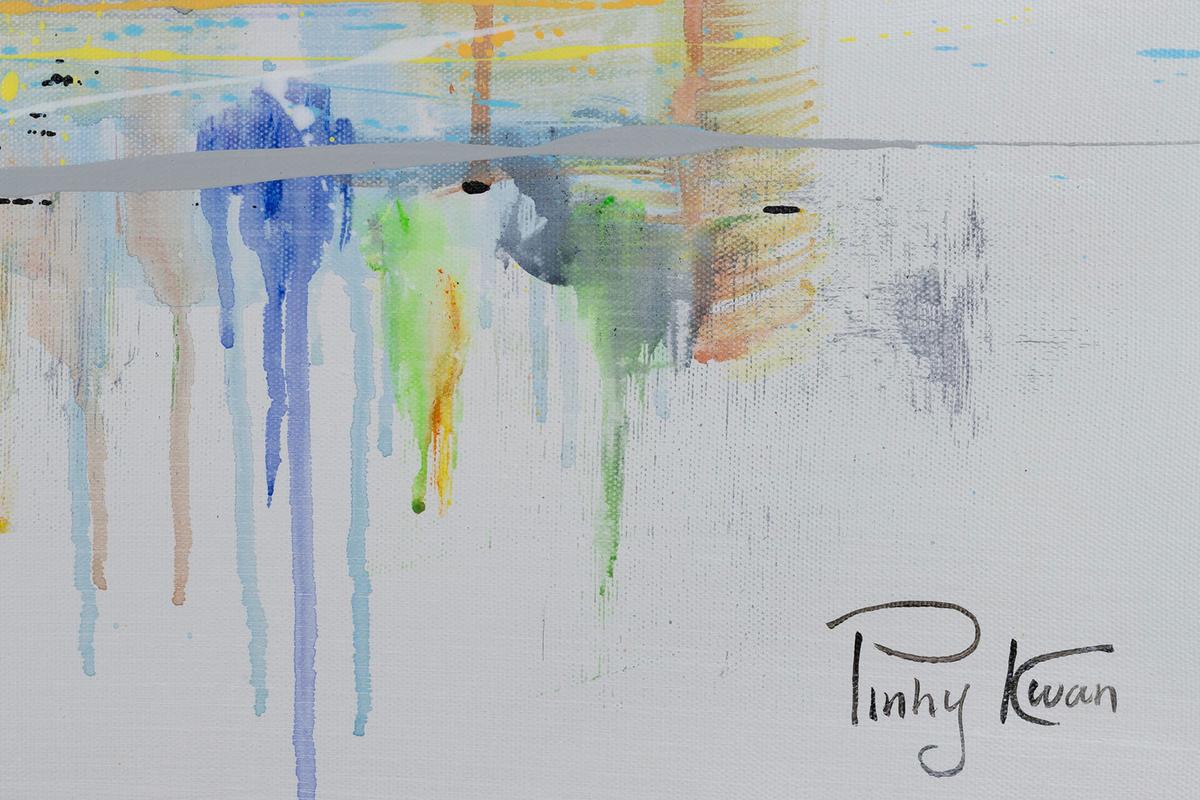 ACRYLBILD HANDGEMALT 120/60 cm - Grau, Holz/Textil (120/60cm) - KUNSTLOFT