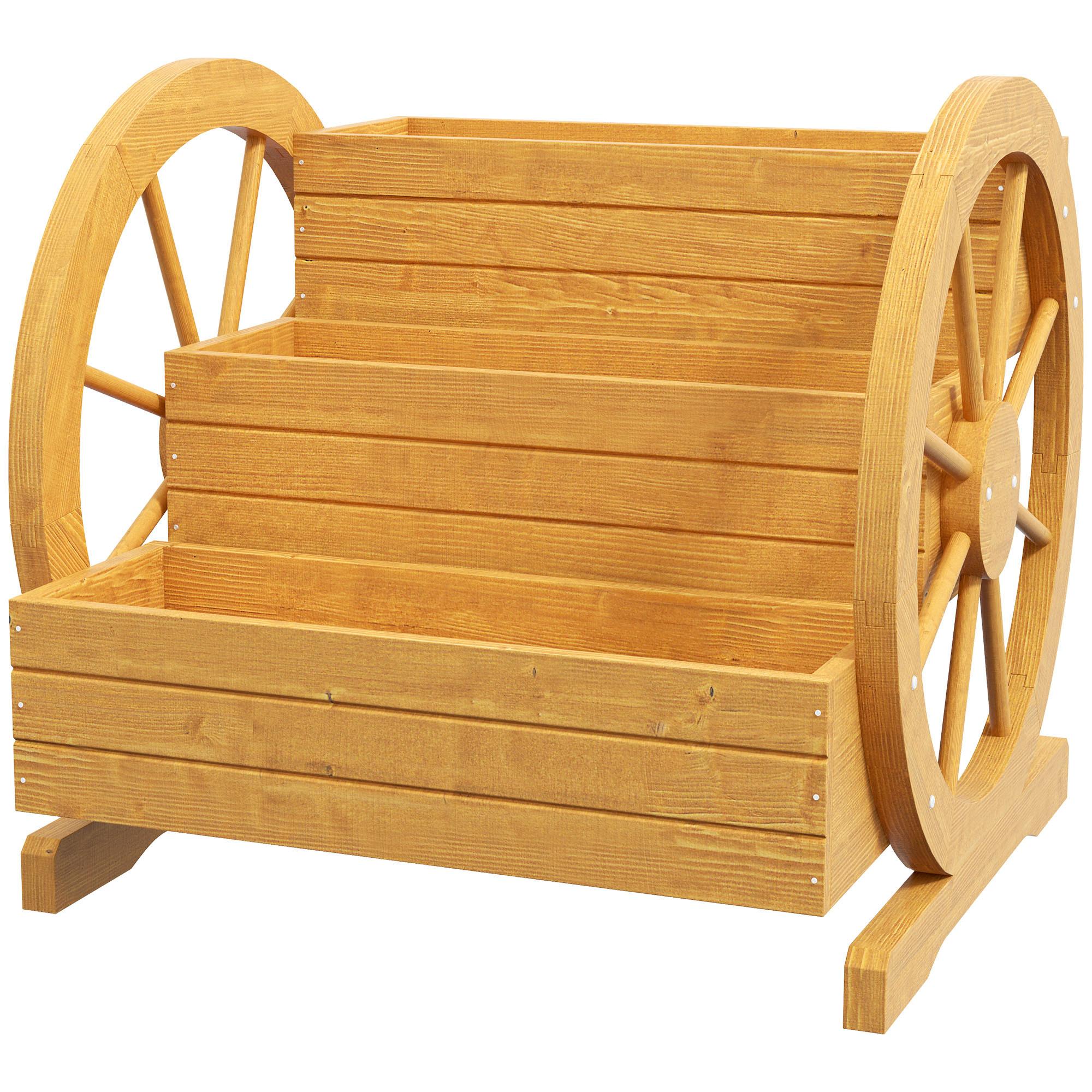 HOCHBEET, Tannenholz, Naturholz - Naturfarben, Holz (62/57/61cm) - Outsunny