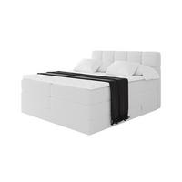 BOXBETT mit Matratze H3/H4 - FAMA KING - 200x200 cm Weiß Quelle - Weiß, Holzwerkstoff (200/200cm) - ALTDECOR