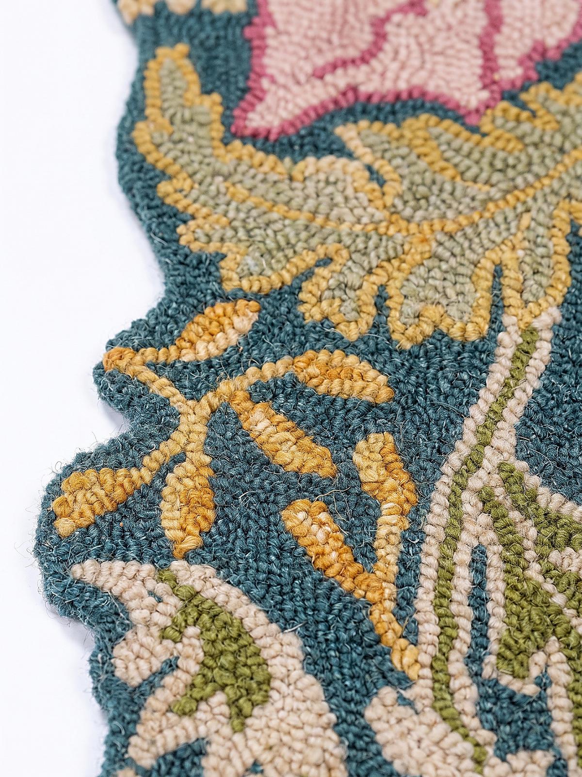 LÄUFER handgetuftet CHAR, in Multi, Blütenmuster, 60 x 230 cm - Multicolor, Textil (60/230cm) - KADIMA DESIGN