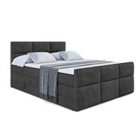 BOXSPRINGBETT OHIO-Z KING - 140x200 - H3/H4 - Schwarz - Schwarz, Holzwerkstoff (140/200cm) - ALTDECOR