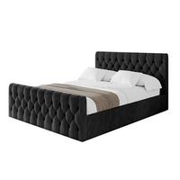POLSTERBETT mit Bettkasten, Fußteil und Lattenrost, Boxbett ohne Matratze - RENO-Z 180x200 Schwarz - Schwarz, Holzwerkstoff/Textil (180/200cm) - ALTDECOR