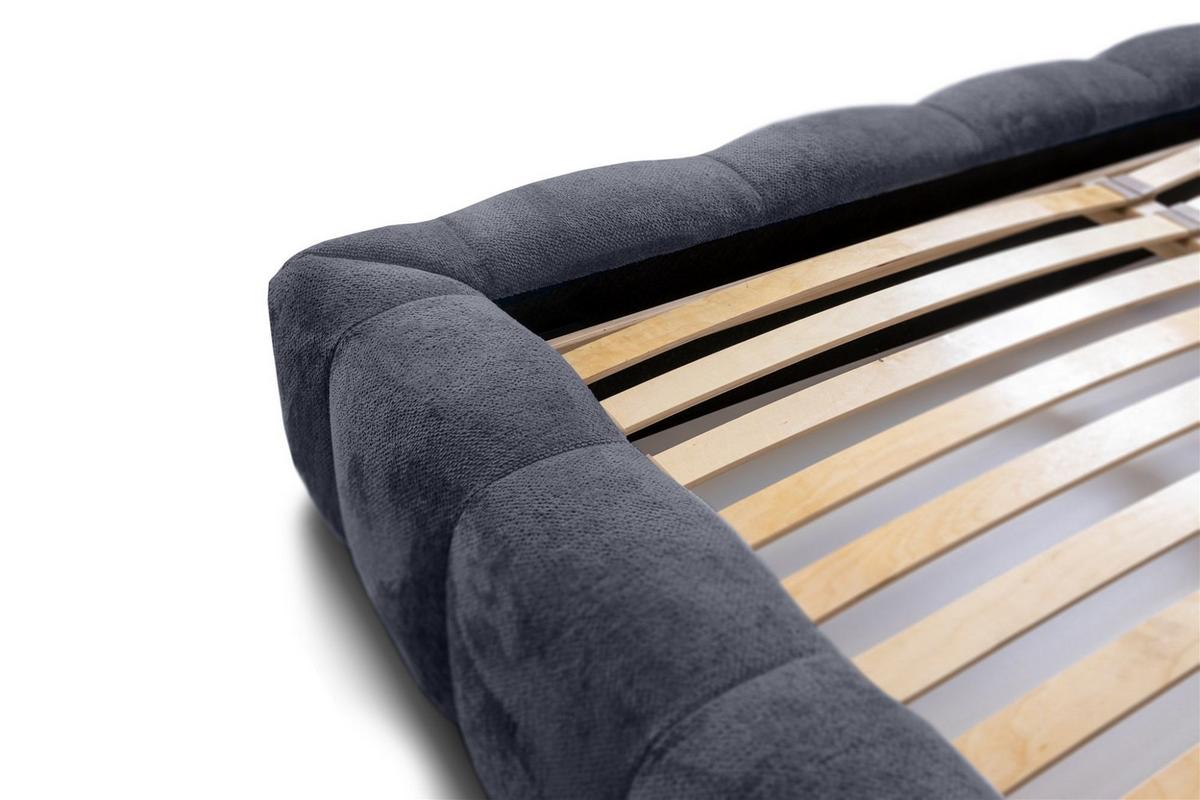 POLSTERBETT Hailey In Tender Way - Dunkelblau, Holzwerkstoff/Textil (180/200cm) - Fun Möbel