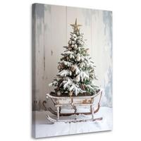 LEINWANDBILD Weihnachten 60x90cm - Grau, Textil (60/90cm) - Feeby