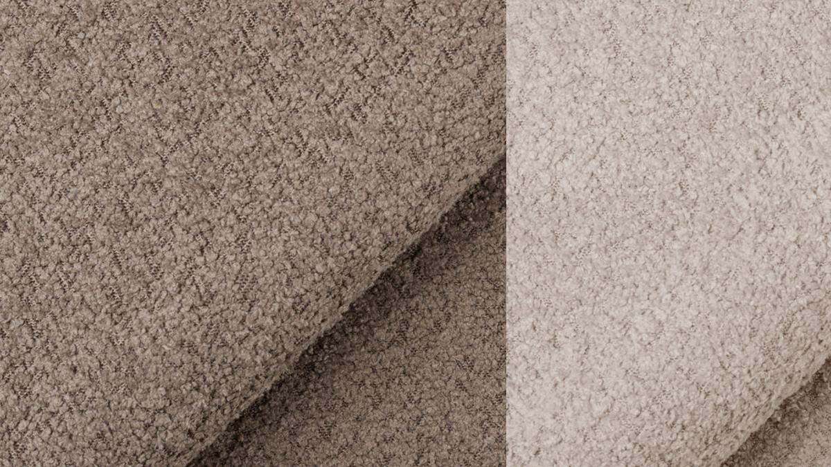 ECKSOFA CALME 5-Sitzer, creme - Creme/Schwarz, Holz/Textil (294/229cm) - Wozimo