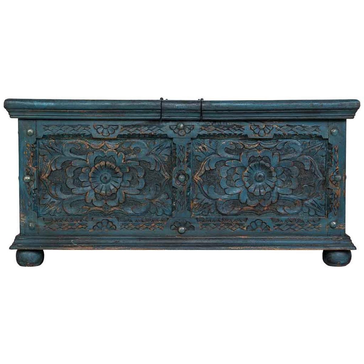 COUCHTISCH aus holz 100x100x47cm - Blau, Holz (100/100/47cm) - Wanderlust