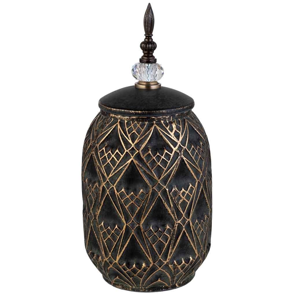VASE aus Keramik, braun, 17x36cm - Braun, Keramik (36cm) - Wanderlust