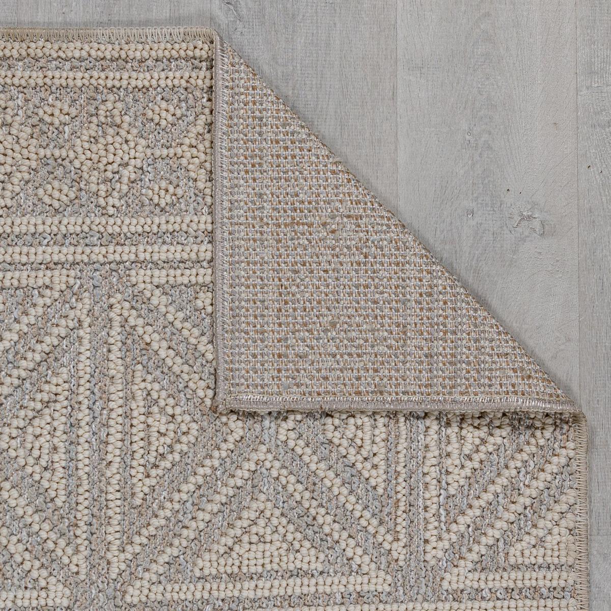 TEPPICH Waschbar LEAM, geometrisch, Grau, 58 x 230 cm - Grau, Textil (230/58cm) - KADIMA DESIGN