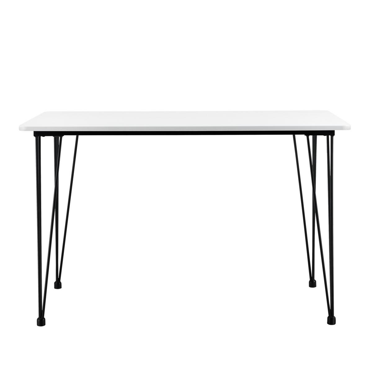 ESSTISCH Kiel - Weiß, Holzwerkstoff/Metall (70/120/75cm) - [en.casa]