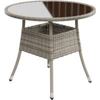 GARTENTISCH Yoro grau 80 cm - Grau, Kunststoff (80/80/73cm) - Juskys