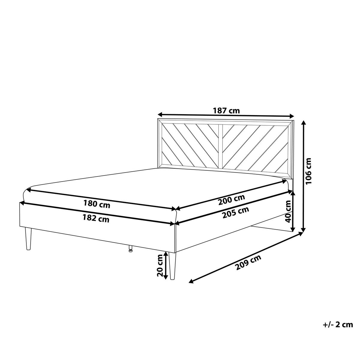 BETT 180/200cm Dunkler Holzfarbton Mialet - Dunkelbraun, Holzwerkstoff (180/200cm) - Beliani