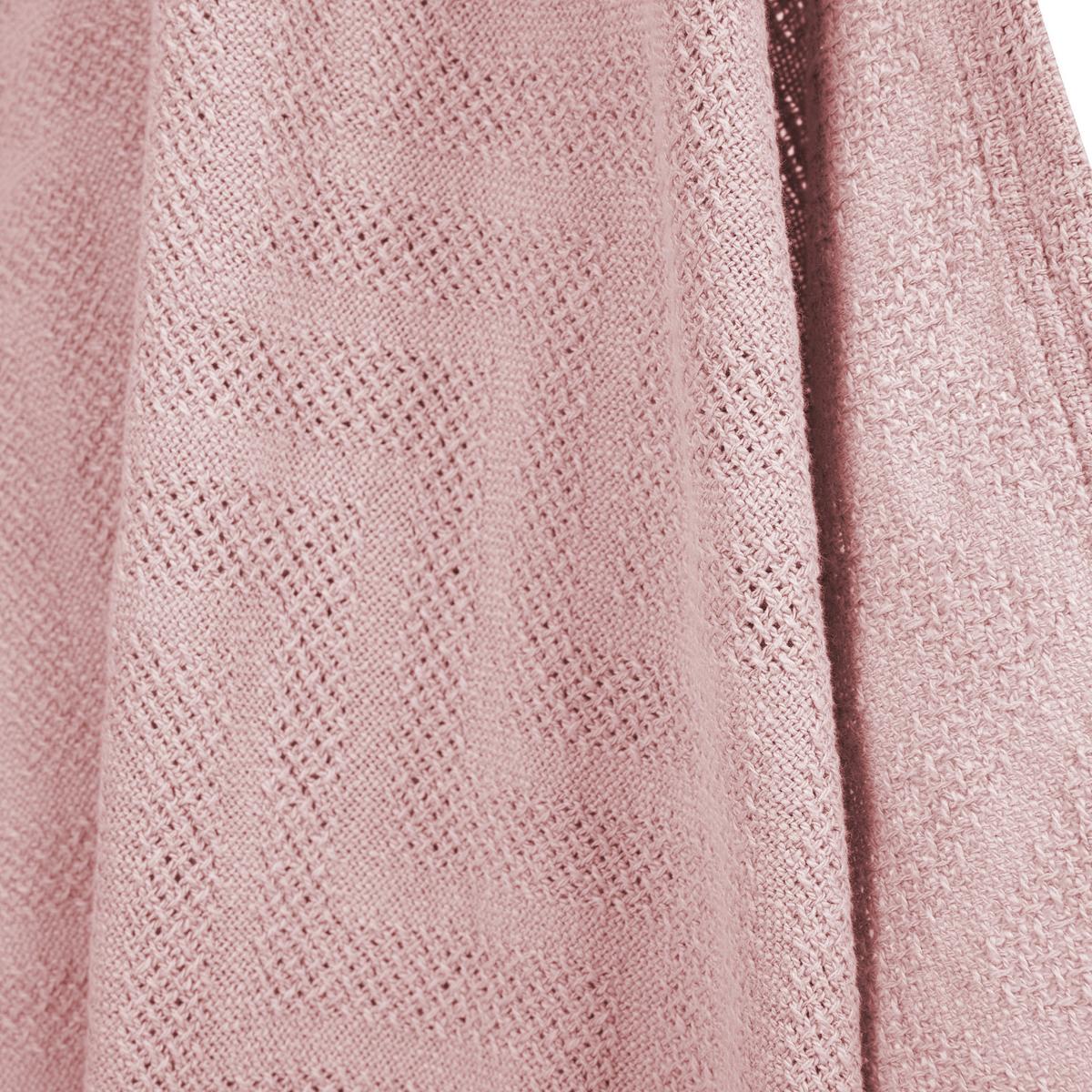 DECKE IN STRICKOPTIK 80 x 80 cm Lil Planet rosa - Altrosa, Textil (80/80cm) - Roba