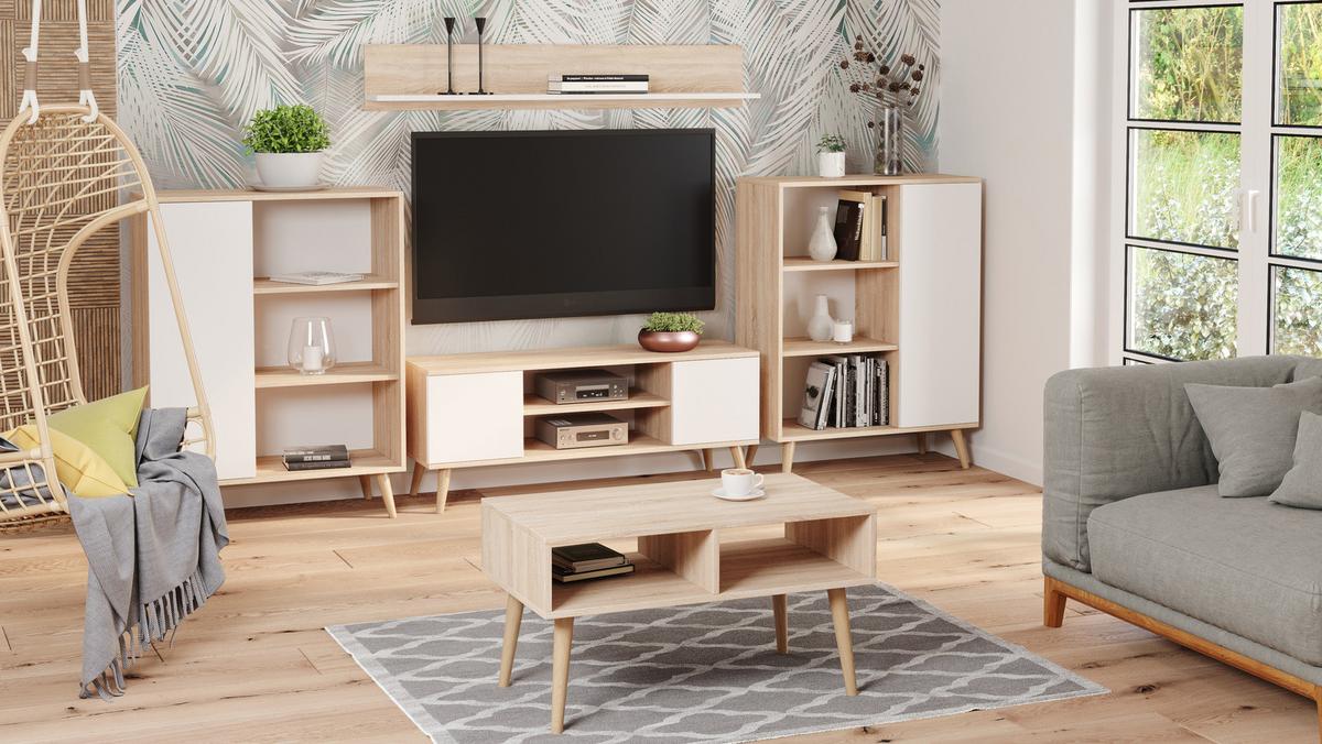 COUCHTISCH Sandi - Sonoma Eiche, Holzwerkstoff (55/90/55cm) - RAUMHIRSCH FURNITURE