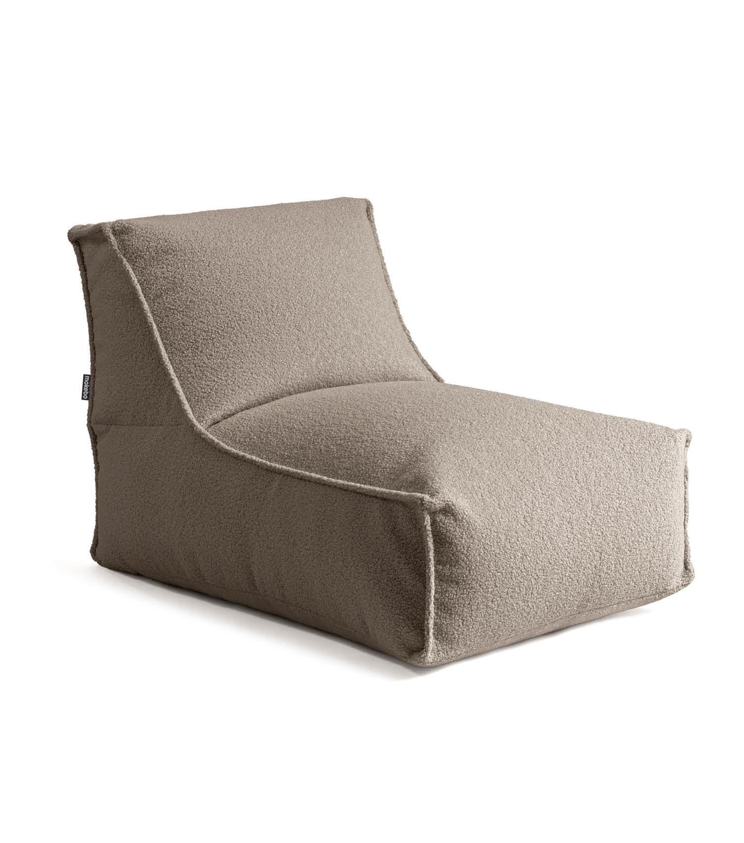 SITZSACK Bouclé Doze - Taupe, Textil (100/65/65cm) - Mokebo