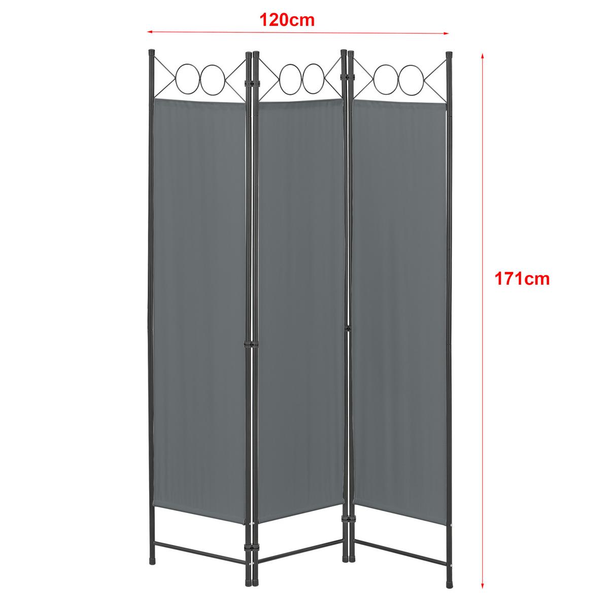 SICHTSCHUTZ Saragossa - Dunkelgrau, Textil/Metall (120/2cm) - [en.casa]