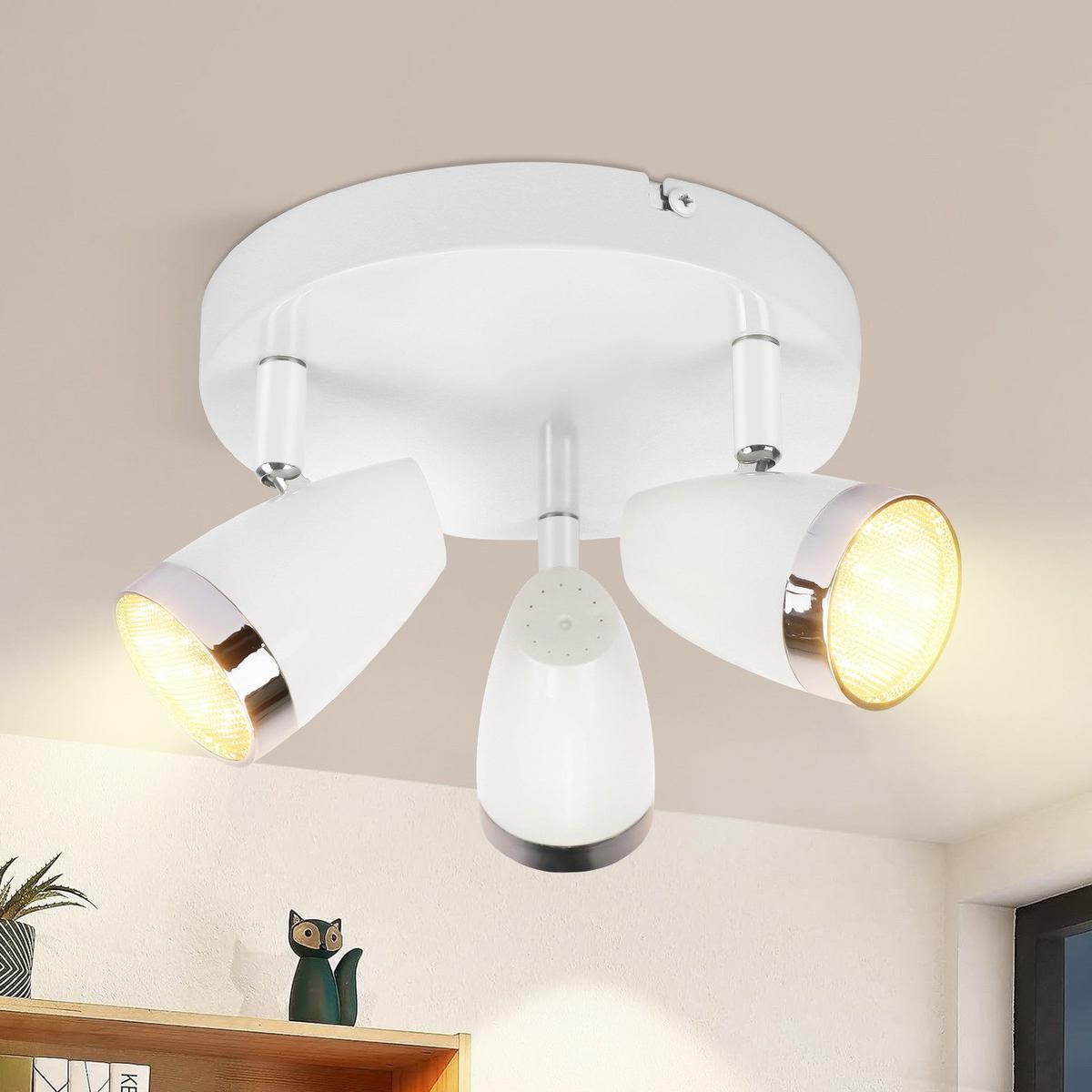 LED-DECKENSTRAHLER Leggett 3-flammig 60/15.5/19cm - Weiß, Metall (60/15.5/19cm) - Nettlife