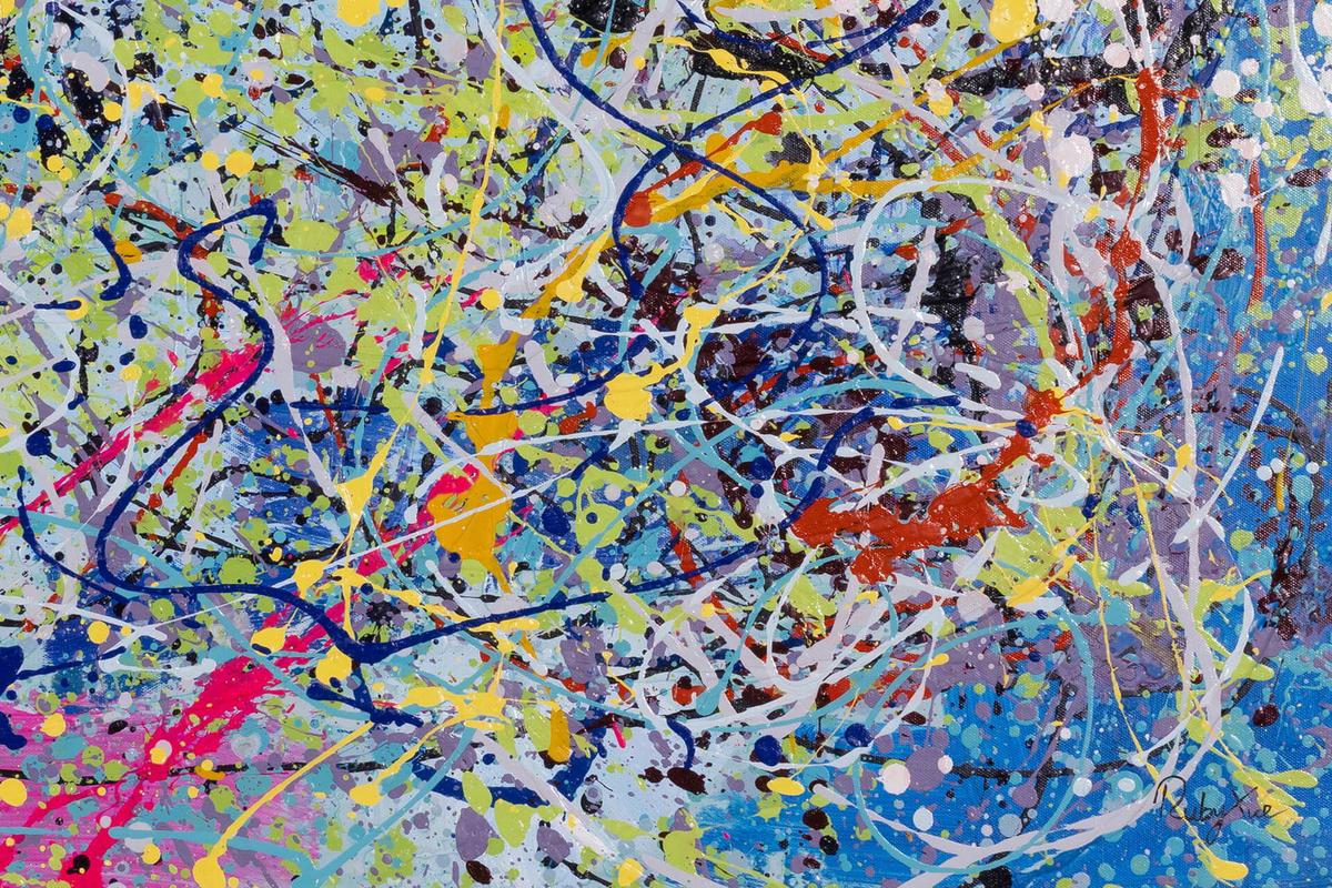 ACRYLBILD HANDGEMALT 100/75 cm - Multicolor, Holz/Textil (100/75cm) - KUNSTLOFT
