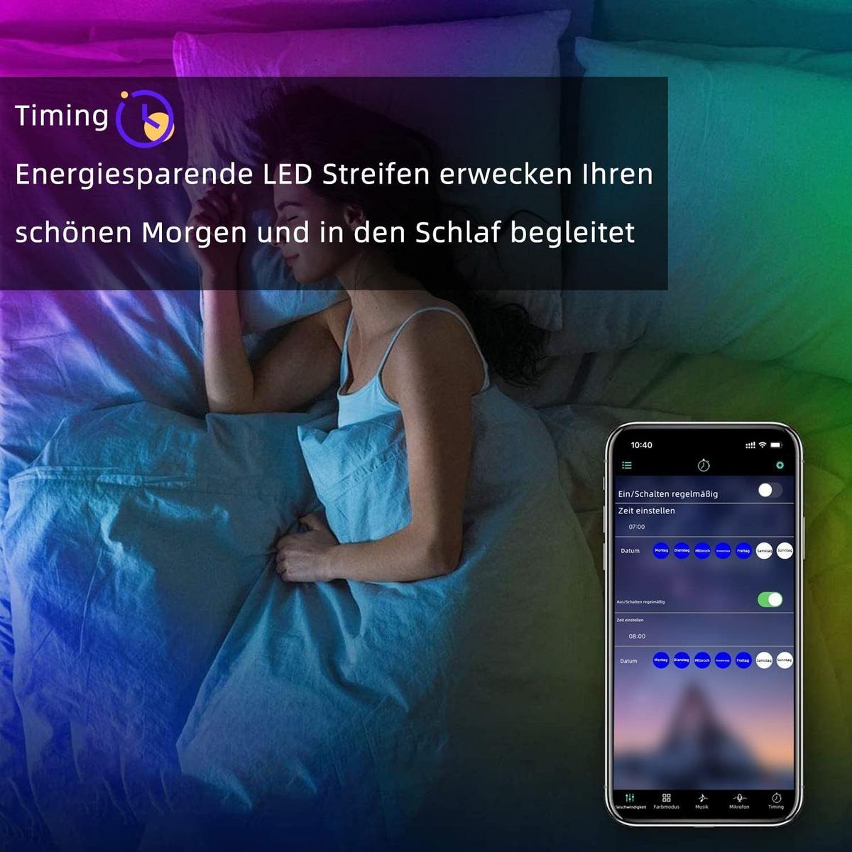 LED-STRIPE Bailey II 15m - Transparent, Kunststoff (15/1/1cm) - Nettlife