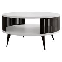 COUCHTISCH Roenni - Schwarz/Weiß, Holzwerkstoff/Metall (75/75/44cm) - MIRJAN24