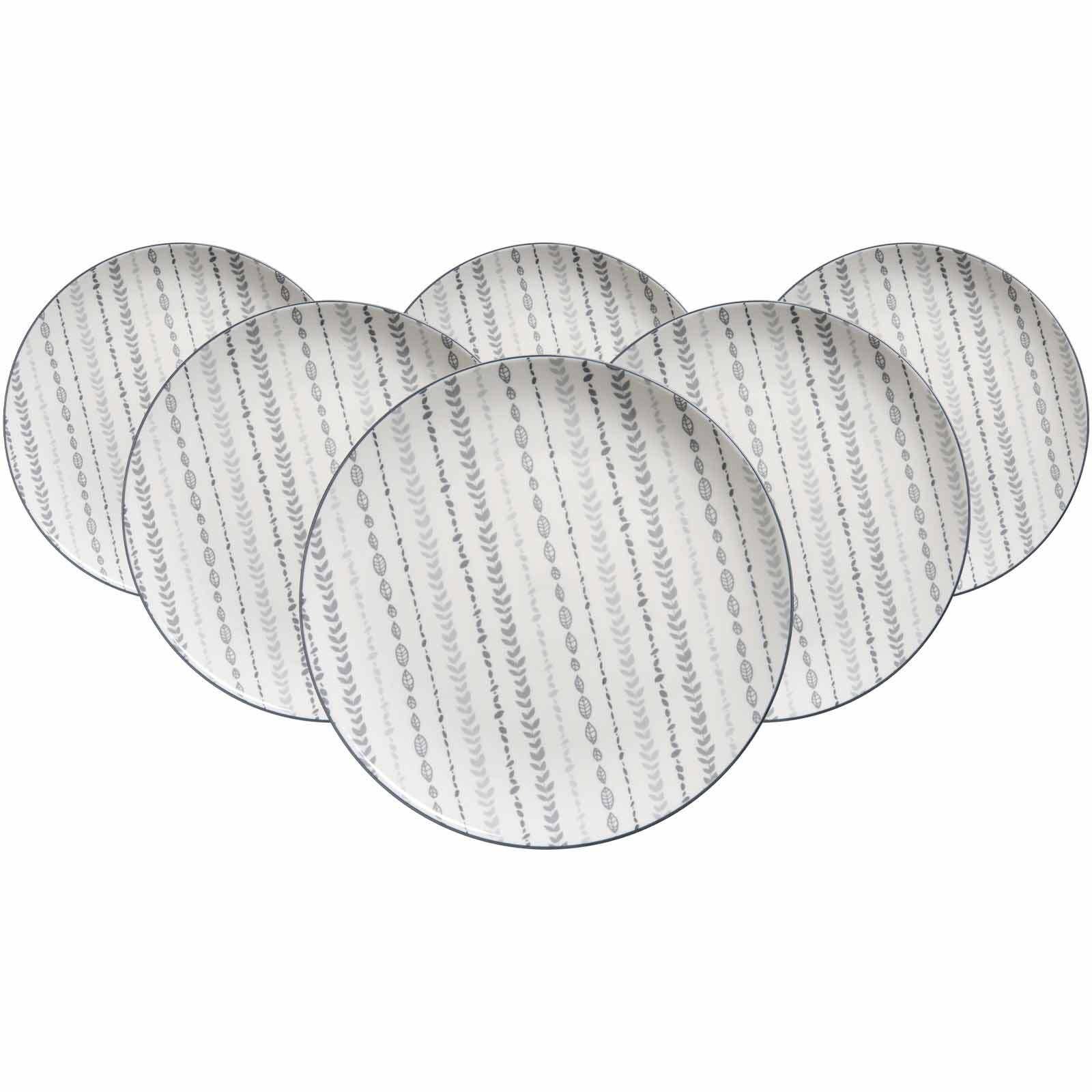 SPEISETELLER Sendai Ranke grau ø 27 cm 6er Set - Grau, Keramik (27cm) - Ritzenhoff Breker