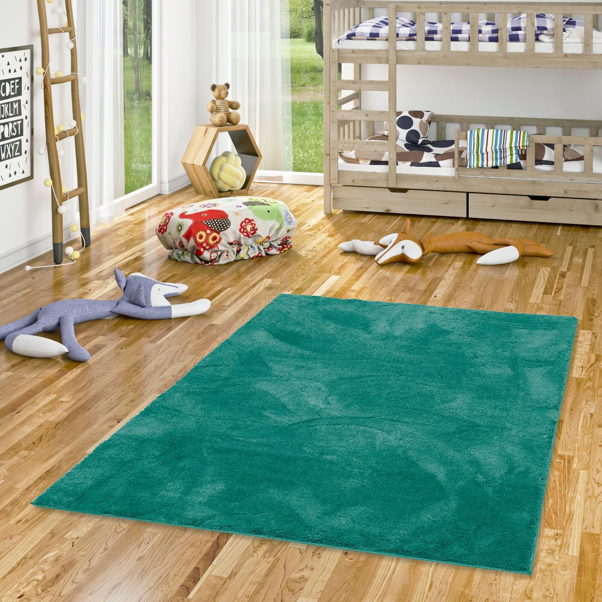 KINDERTEPPICH SUPER SOFT HOCHFLOR SILKY KIDS - Mintgrün, Textil (160/230cm) - Pergamon