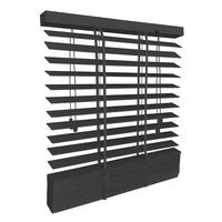 HOLZJALOUSIE SolDecor BE5 120/180cm Schwarz - Schwarz, Naturmaterialien/Holz (120/180cm) - Sol Royal
