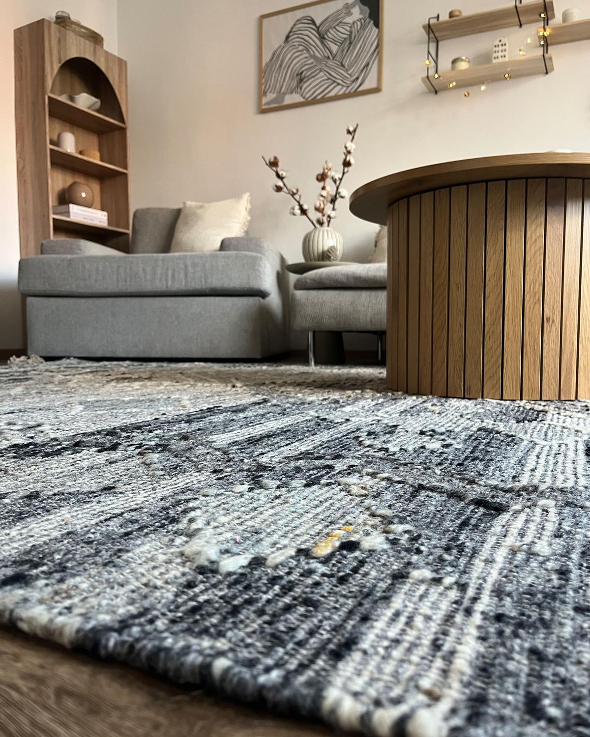 KURZFLOR-TEPPICH Aratashen 300/200 cm - Grau, Textil (200/300cm) - Beliani