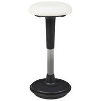WACKELHOCKER Weiß Estell - Weiß, Kunststoff (33/63/33cm) - Beliani