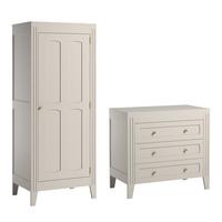 BABYZIMMER 2-teilig Milenne Beige - Beige, Holz (100/90/55cm) - Petits-meubles