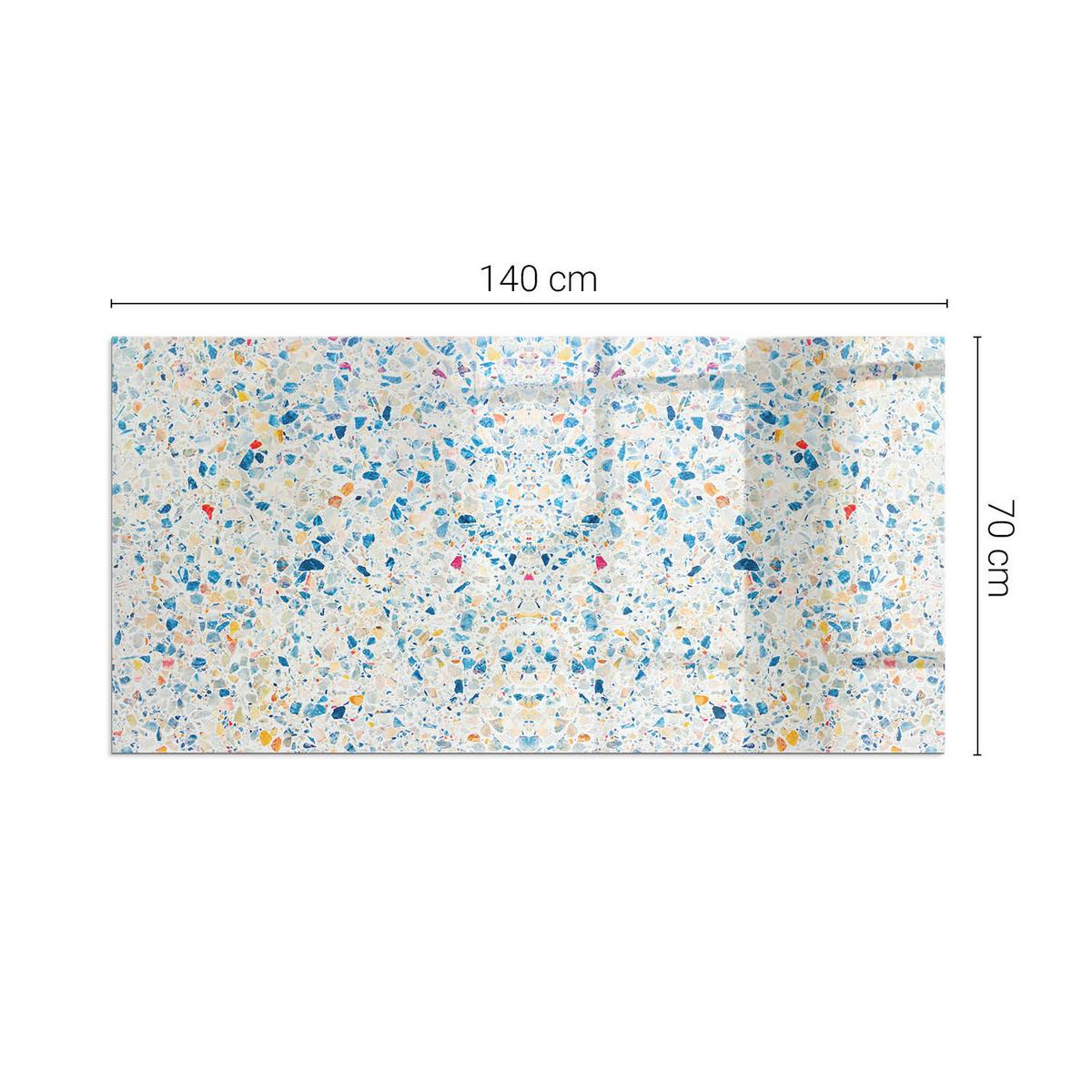 GLASPLATTE für Kamin 140x70 cm - Weiß, Glas (140/70/0.4cm) - TULUP