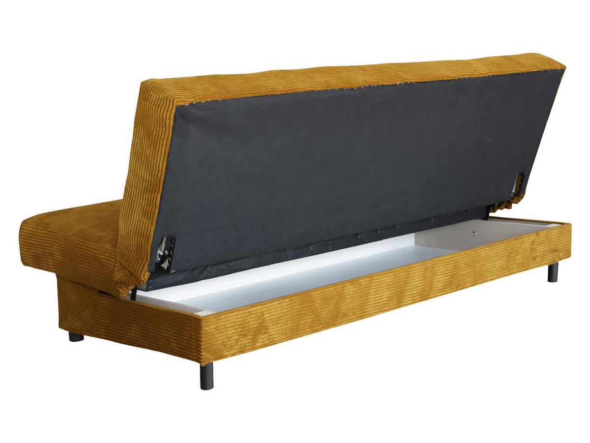 SCHLAFSOFA Enduro XIV Cord - Blau/Schwarz, Holz/Kunststoff (195/90/85cm) - MIRJAN24