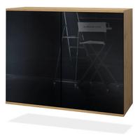 KOMMODE Skadu Schwarz Hochglanz - Schwarz Hochglanz, Holzwerkstoff (92.5/73.5/35cm) - Vladon