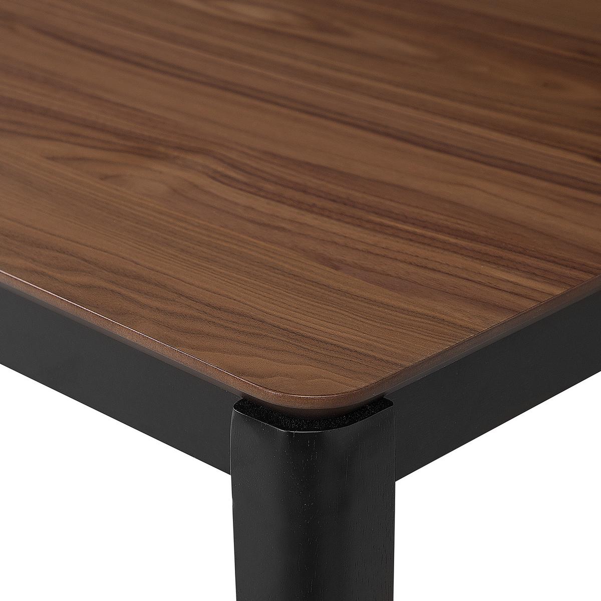 ESSTISCH 135/80/75 cm Dunkelbraun, Schwarz Rechteckig Cedar - Dunkelbraun, Holzwerkstoff (135/80/75cm) - Beliani