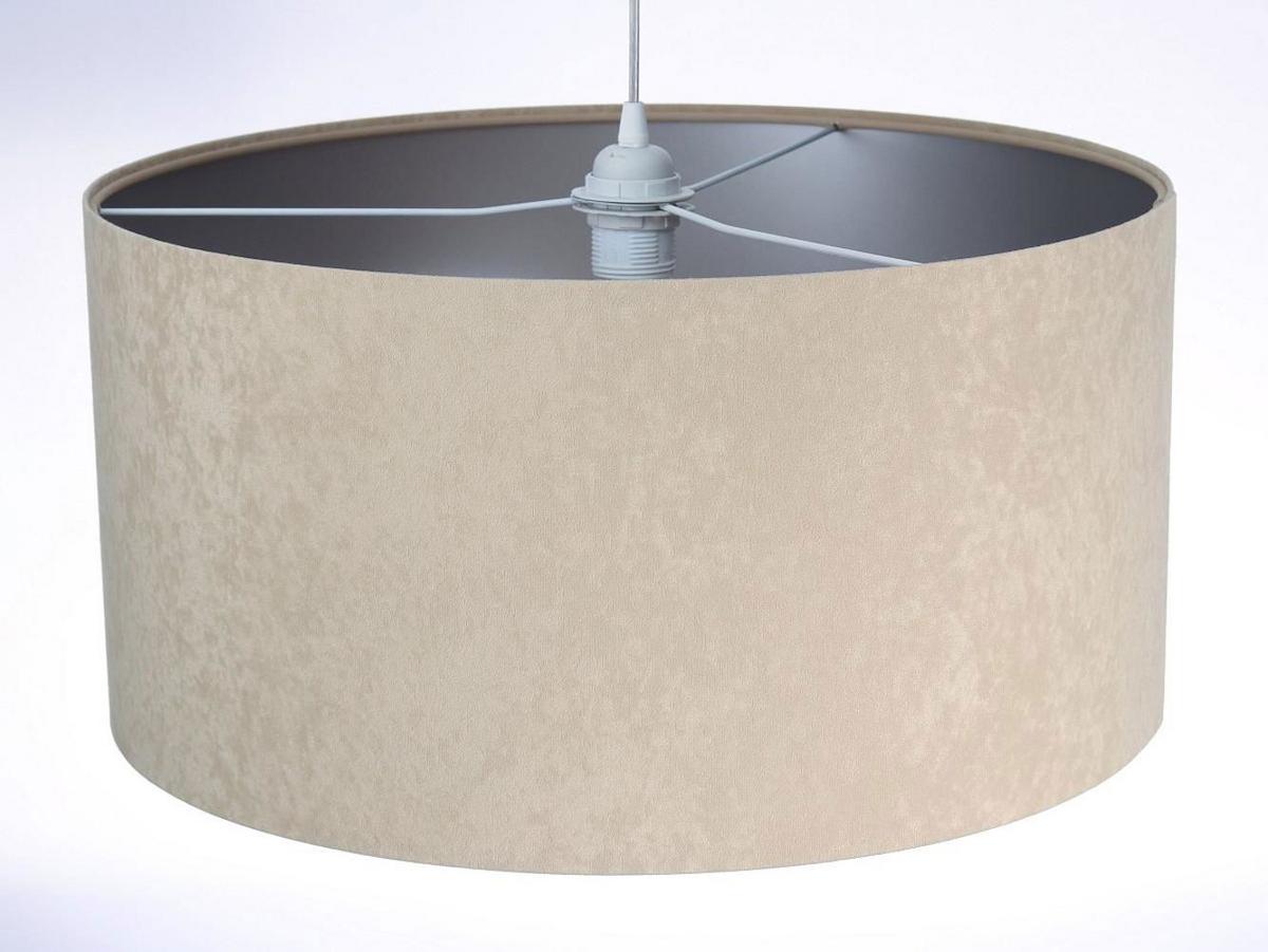 HÄNGELEUCHTE Silber 60/30 cm - Beige/Silberfarben, Kunststoff (60/1.1/30cm) - ONZENO