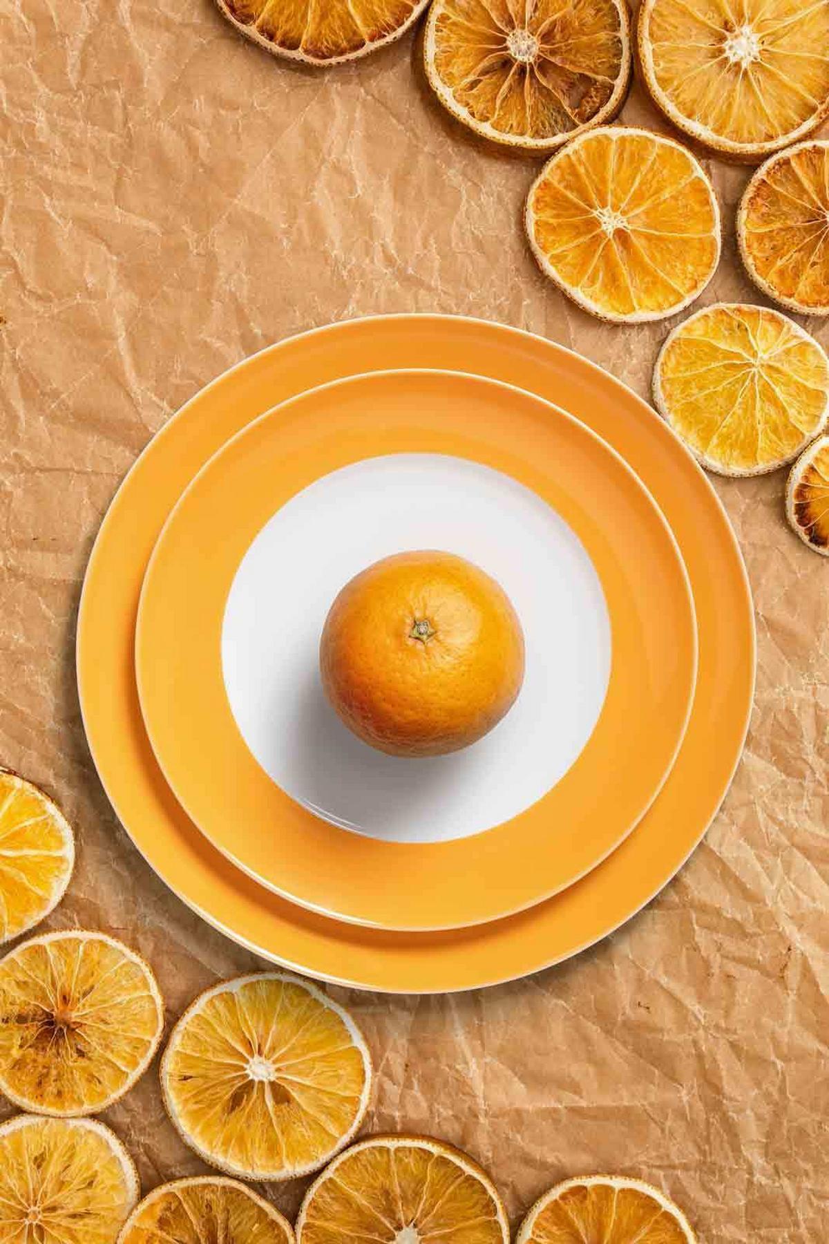 SUPPENTELLER Liberty Pure Colors Mango Orange ø 23,5 cm 6er Set - Orange, Keramik (23.6cm) - Seltmann Weiden