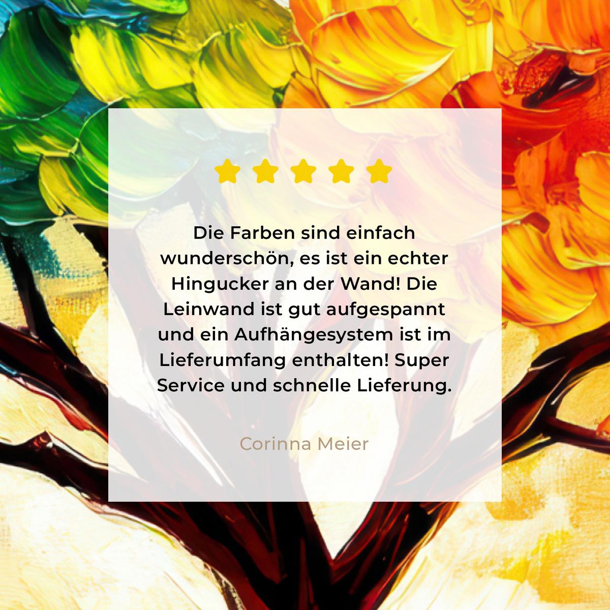 LEINWANDBILD Baum - Kunst - Natur - Sonnenuntergang Wanddeko Schlafzimmer 60x90 cm - Multicolor, Textil (60/90cm) - MuchoWow