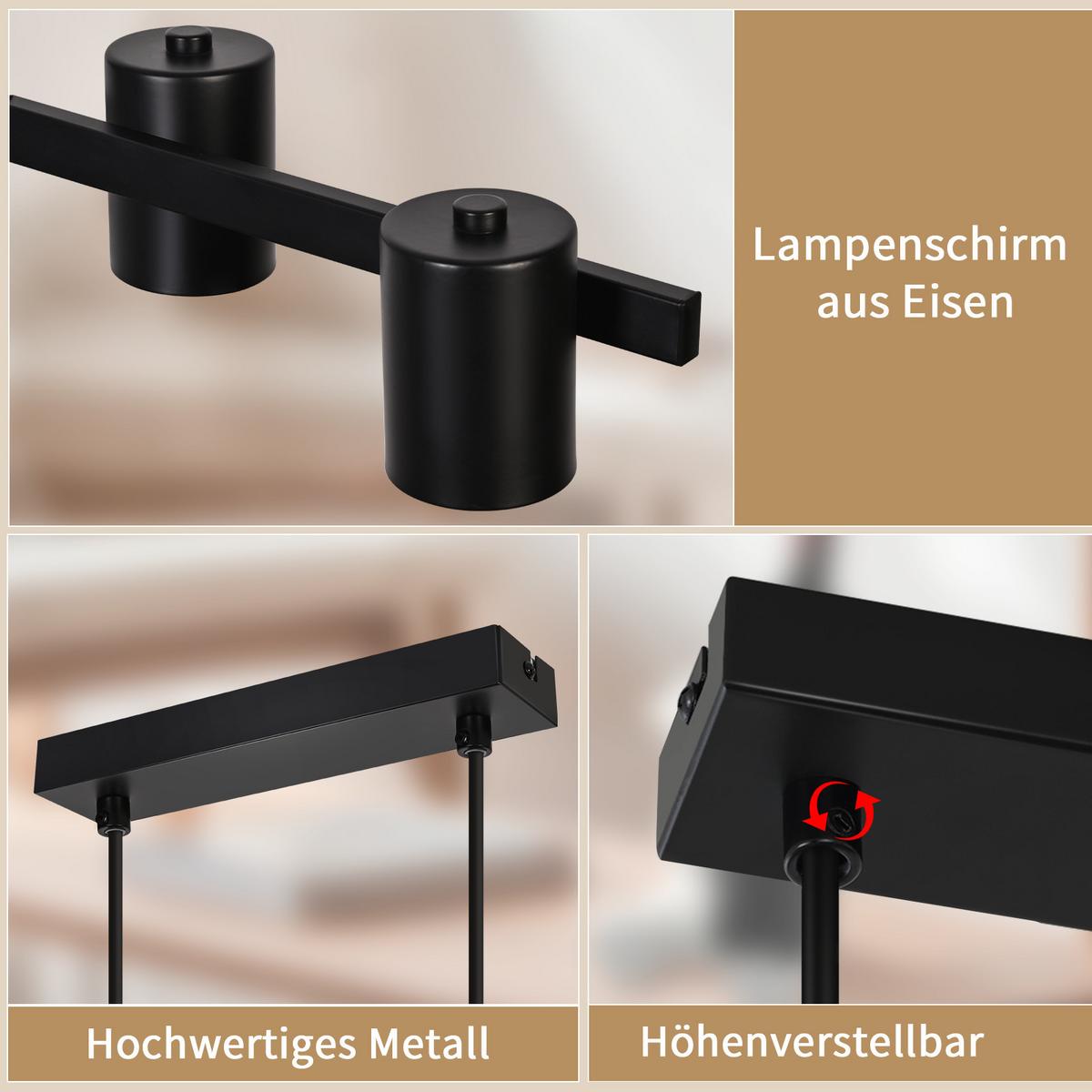 PENDELLEUCHTE Aelion 85.5/7.5/150 cm - Schwarz, Metall (85.5/7.5/150cm) - ZMH